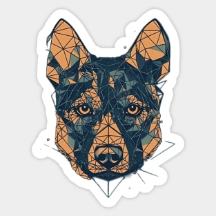 Geometric dog Sticker